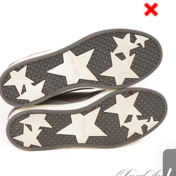 Jimmy Choo Grey Rose Gold Taupe Colorblock Suede Leather Sneakers SZ 35 EU - Picture 7 of 8